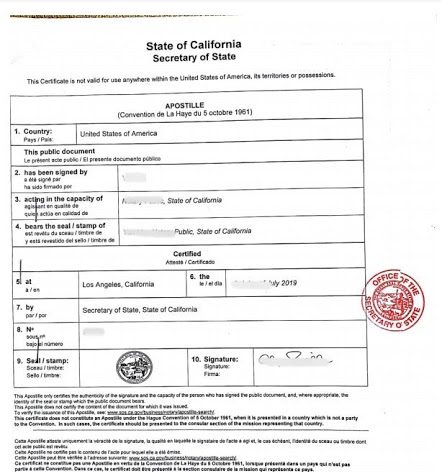 结婚证海牙认证，美国结婚纸办理州务卿认证